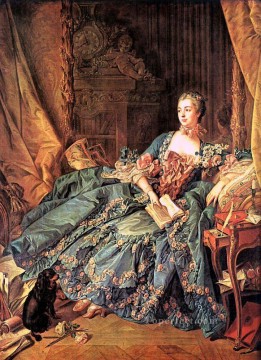 古典的 Painting - ポンパドール侯爵夫人フランソワ・ブーシェの古典的なロココ様式